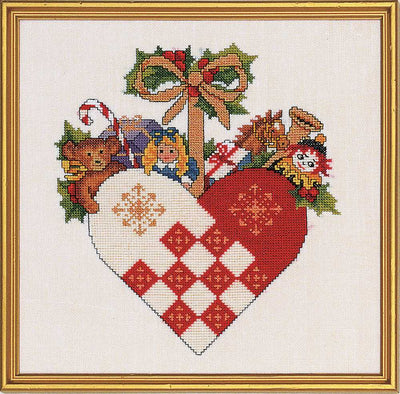 Christmas Heart Decoration Cross Stitch Kit ~ Permin