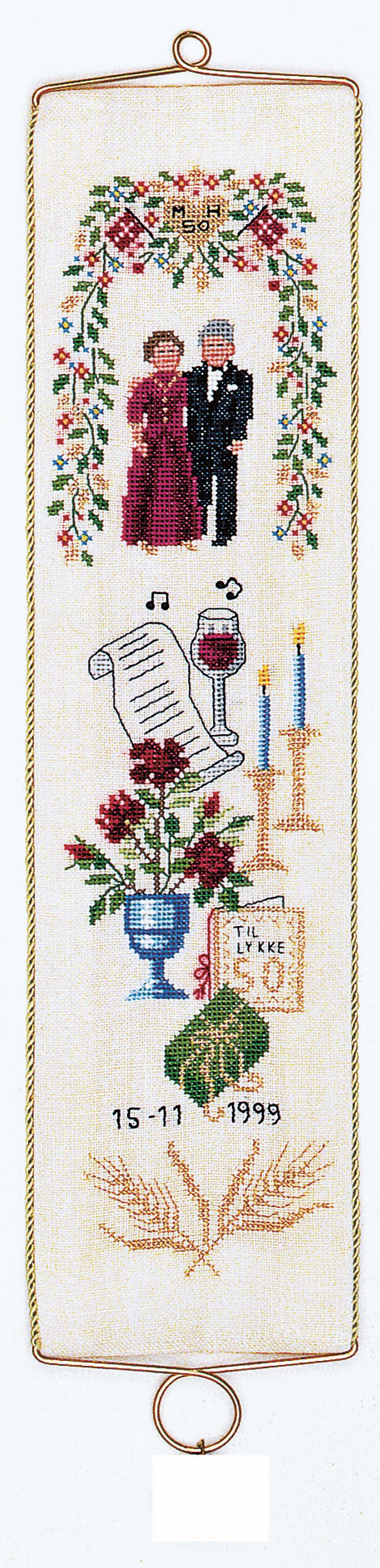 Golden Anniversary Sampler Cross Stitch Kit ~ Permin