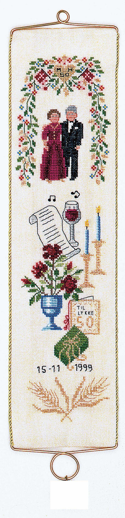 Golden Anniversary Sampler Cross Stitch Kit ~ Permin