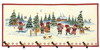 Winter Fun Advent Cross Stitch Kit ~ Permin