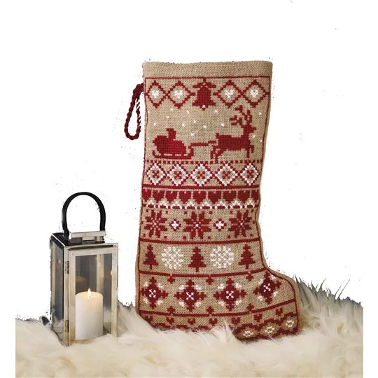 Christmas Motifs Stocking Cross Stitch Kit ~ Permin