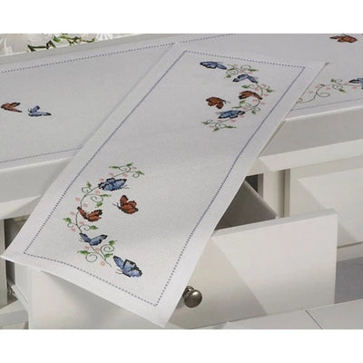 Butterflies Runner Cross Stitch Kit ~ Permin