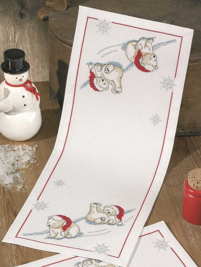 Polar Bear Runner Cross Stitch Kit ~ Permin