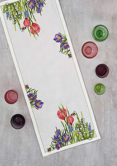Springtime Runner Cross Stitch Kit ~ Permin