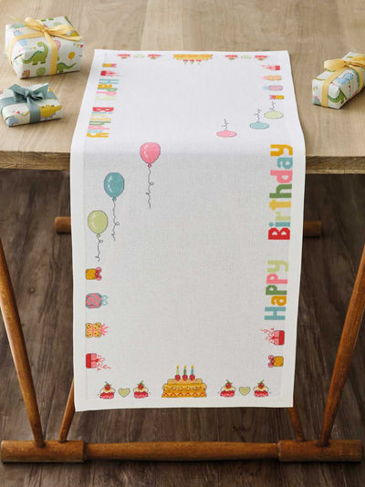 Happy Birthday Runner Cross Stitch Kit ~ Permin