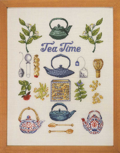 Tea Time - Aida Cross Stitch Kit ~ Permin