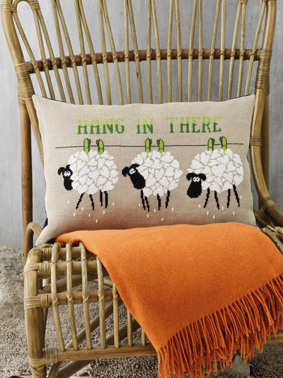 Hang in There Cushion Cross Stitch Kit ~ Permin