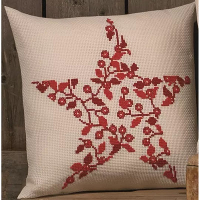 Christmas Berries Pillow Cross Stitch Kit ~ Permin