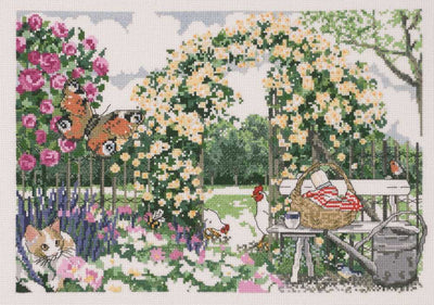 Garden of Flowers Cross Stitch Kit ~ Permin