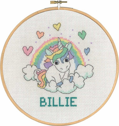 Unicorn Hearts Sampler Cross Stitch Kit ~ Permin