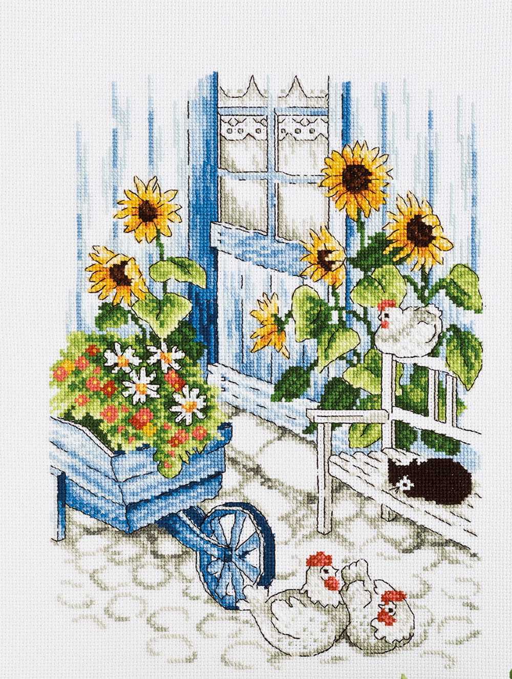 Chickens Cross Stitch Kit ~ Permin