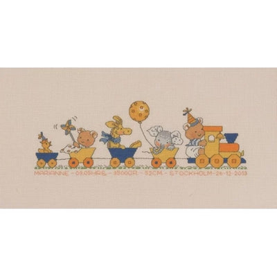 Bobbi Train Cross Stitch Kit ~ Permin