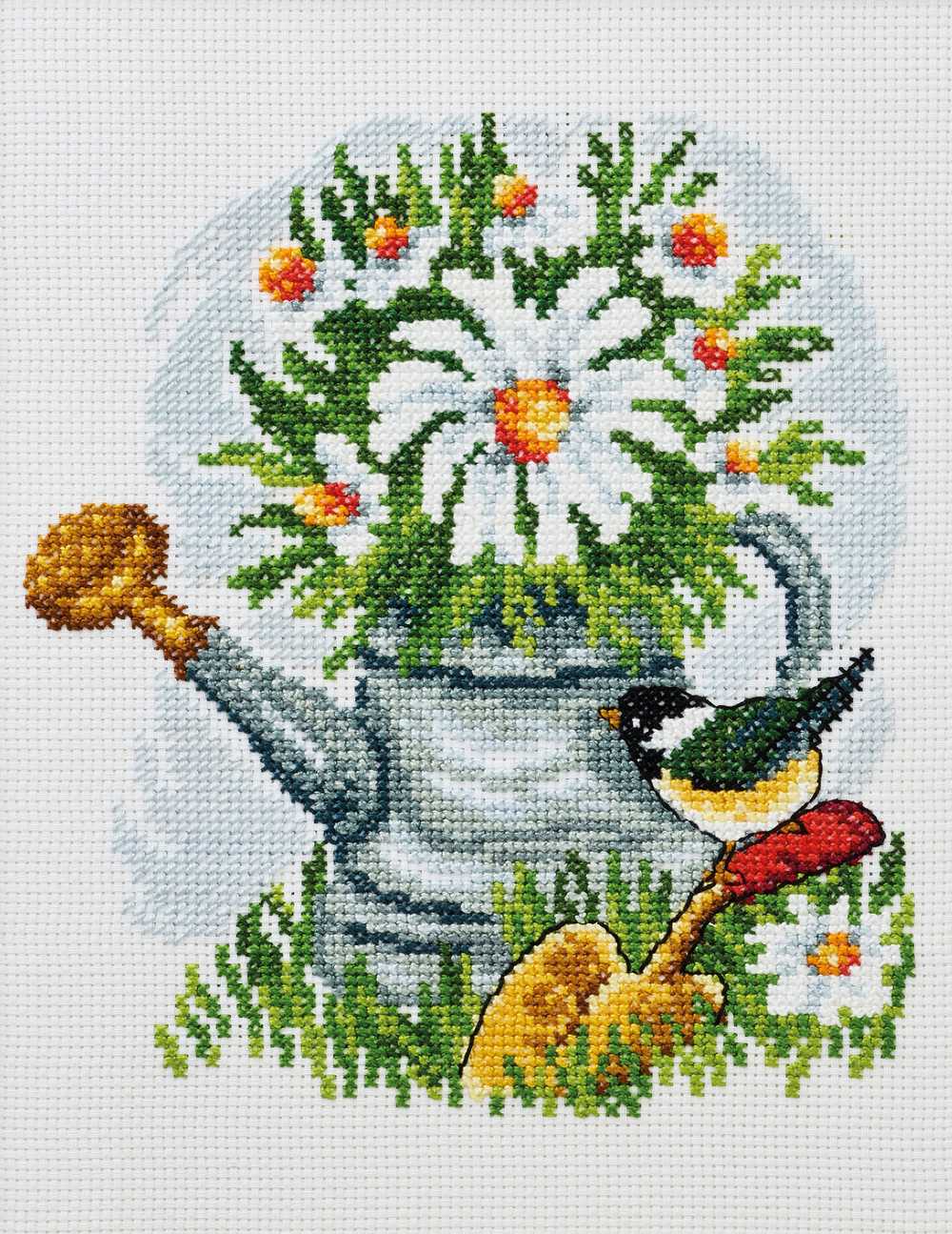 Bluetit with Watering Can Cross Stitch Kit ~ Permin