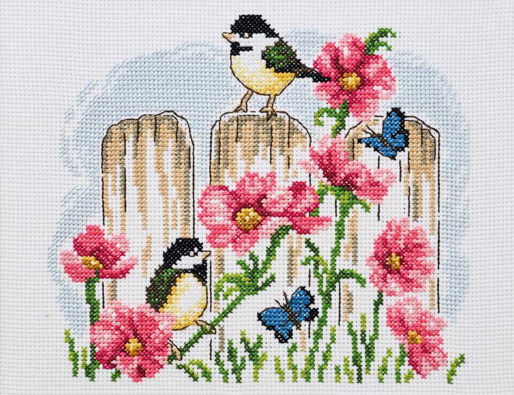 Garden Fence Cross Stitch Kit ~ Permin