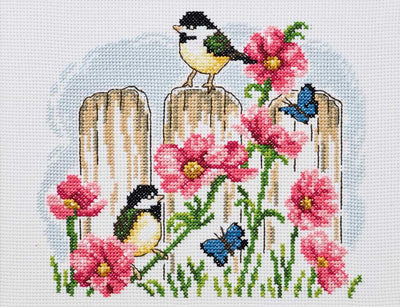 Garden Fence Cross Stitch Kit ~ Permin