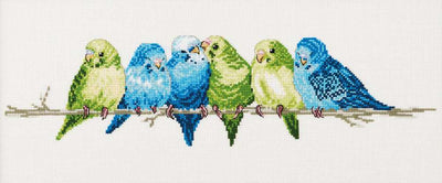 Budgerigars Cross Stitch Kit ~ Permin