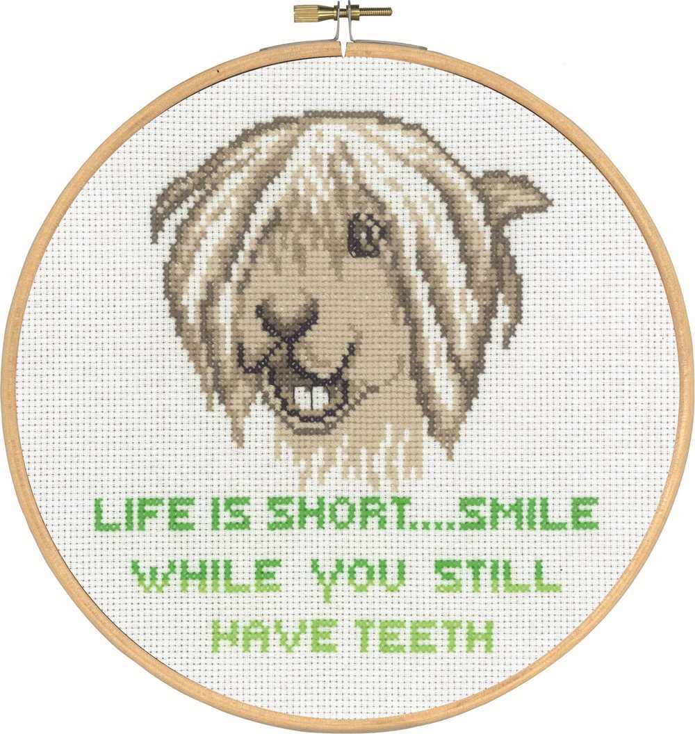 Life is Short Cross Stitch Kit ~ Permin