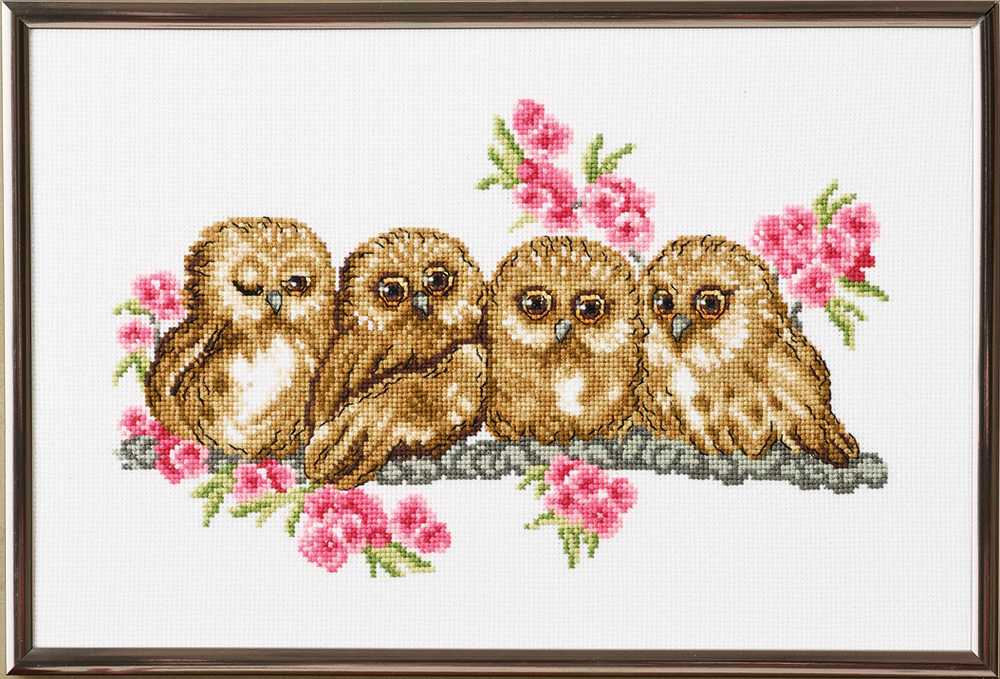 Owls Cross Stitch Kit ~ Permin