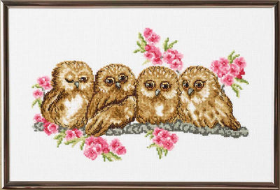 Owls Cross Stitch Kit ~ Permin