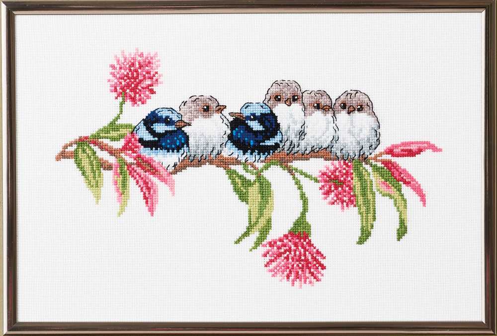 Blue Wren Cross Stitch Kit ~ Permin