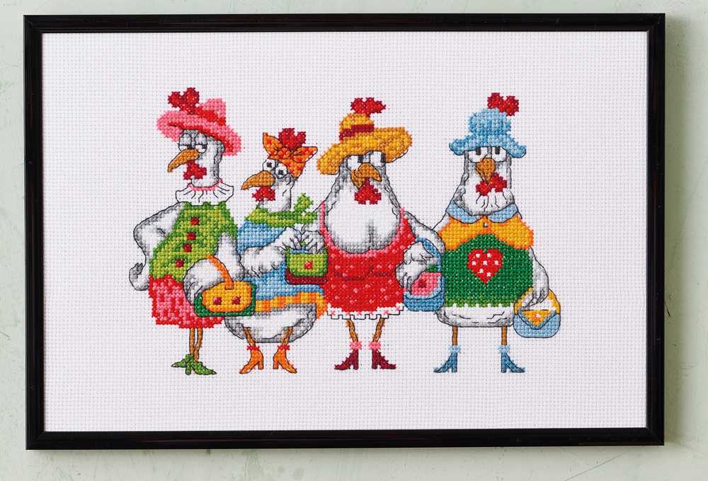 Chick-O-Holics Cross Stitch Kit ~ Permin