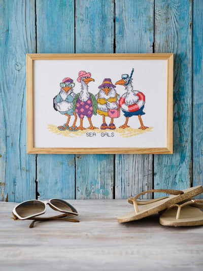 Sea Gals Cross Stitch Kit ~ Permin