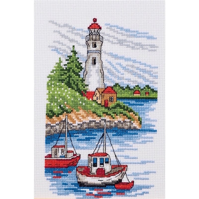 Boats by the Island Cross Stitch Kit - Permin