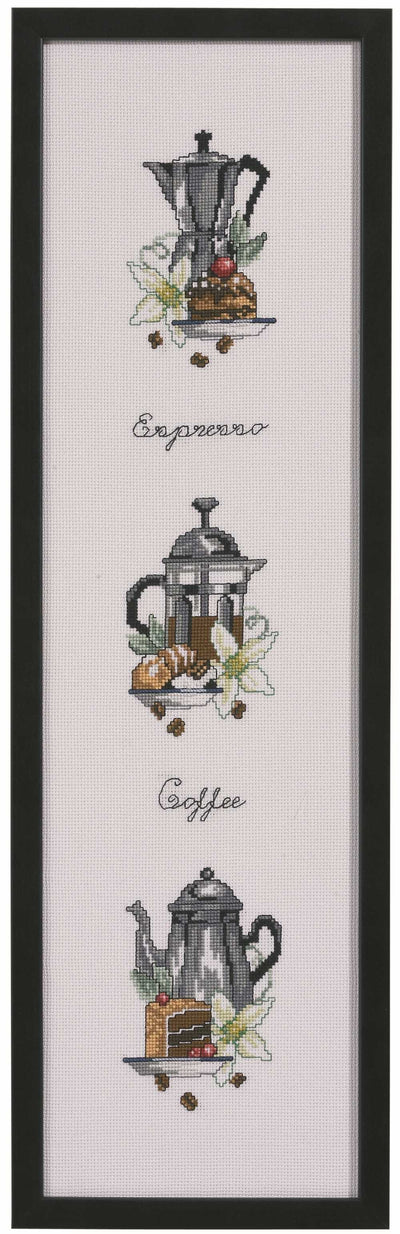 Three Coffeepots Cross Stitch Kit ~ Permin