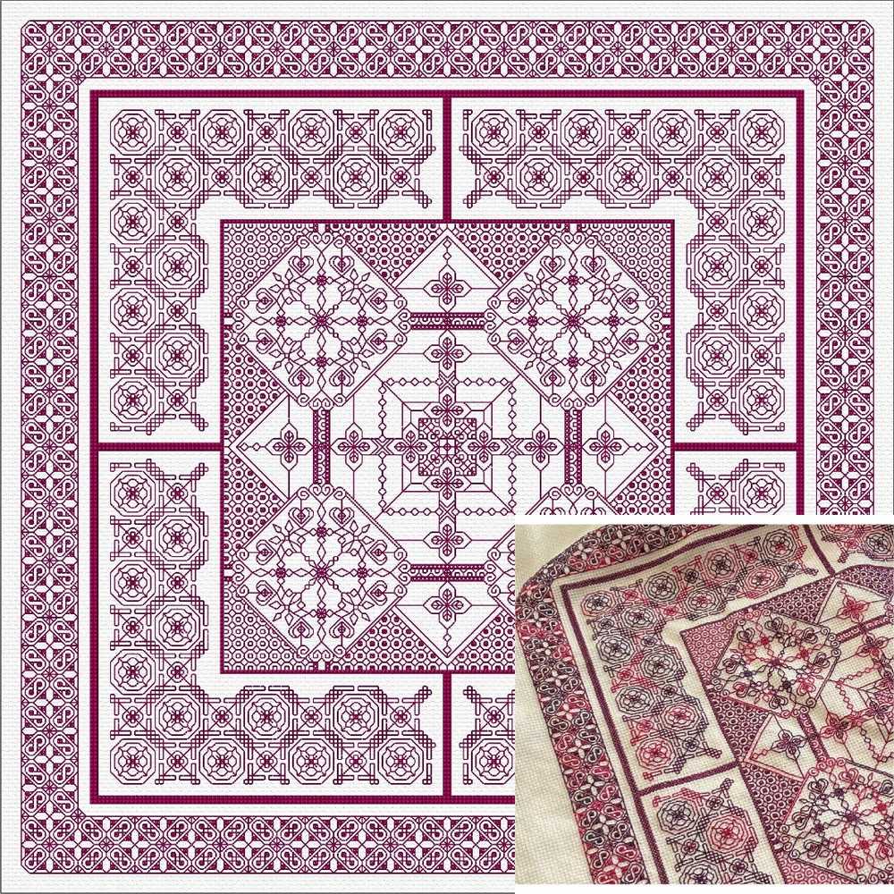 Blackwork Raspberry Ripple Kit  - Doodlecraft Design