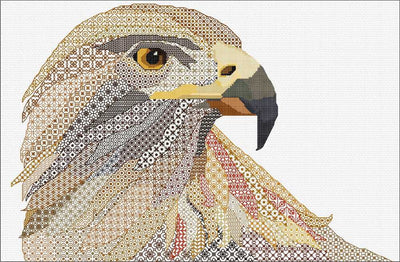 Blackwork Golden Eagle Blackwork Kit  - Doodlecraft Design