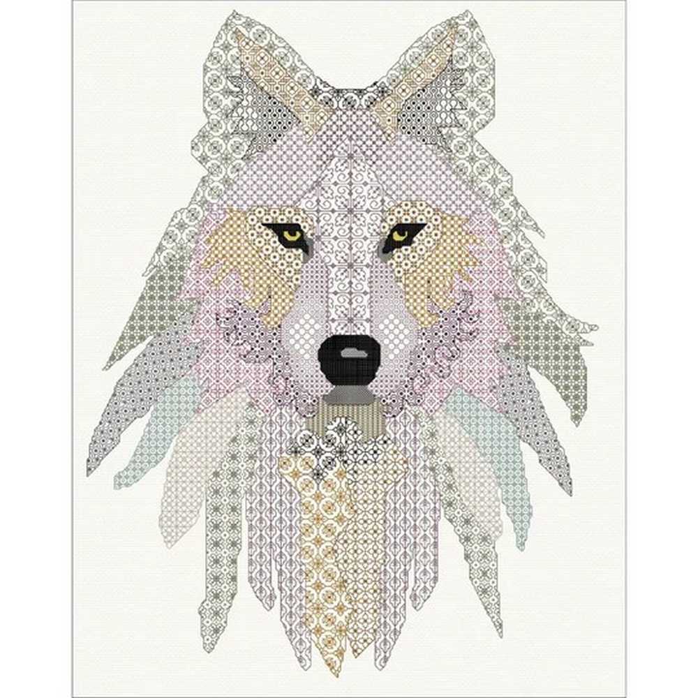 Tribal Wolf Blackwork Kit - Doodlecraft Design