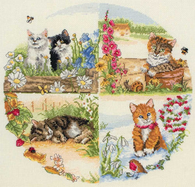 Cats & Seasons - Anchor Cross Stitch Kit