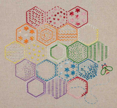 Honeycomb Sampler Embroidery Kit Anchor