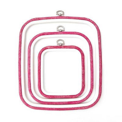 Nurge Flexi Hoop SQUARE  12.5cm (5") x 14.5cm (5 3/4") Pink