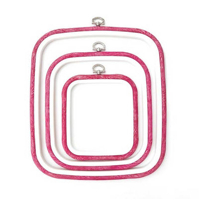 Nurge Flexi Hoop SQUARE 23cm (9") x 25cm (10") Pink