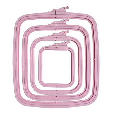 Nurge Pink Square Embroidery Hoop No 2 (16.5cm/ 6 1/2inch)