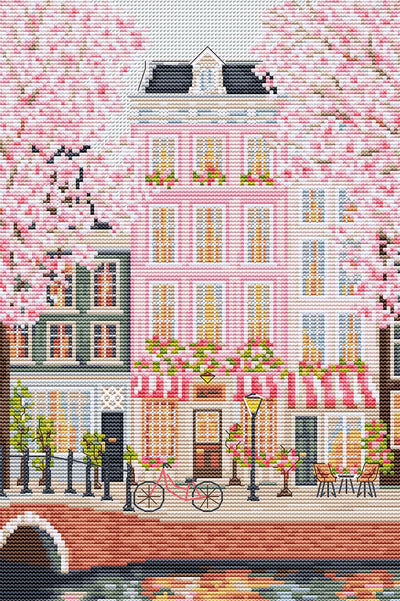 Amsterdam Postcard Collection Cross Stitch Kit ~ Luca S