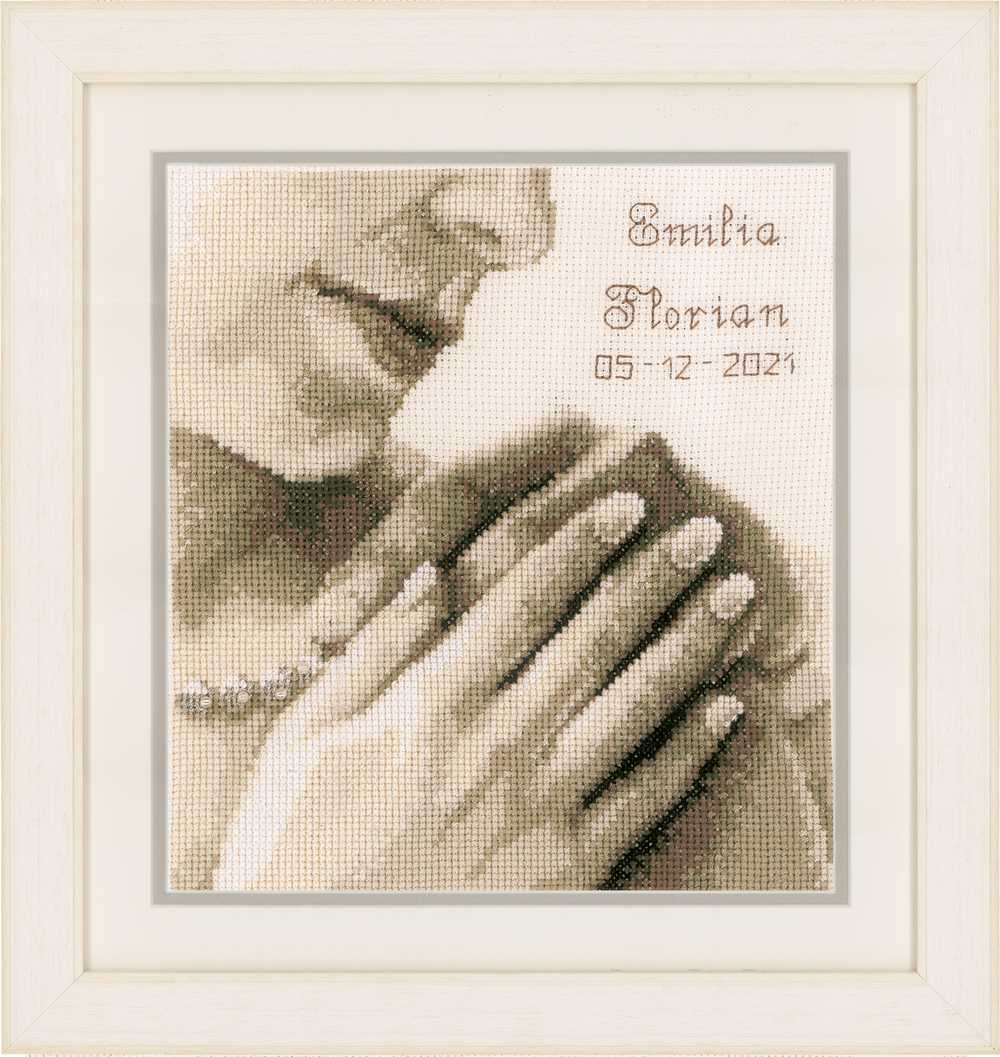 Vervaco Cross Stitch Kit - Wedding Couple Hands Wedding Sampler