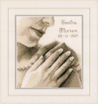 Vervaco Cross Stitch Kit - Wedding Couple Hands Wedding Sampler