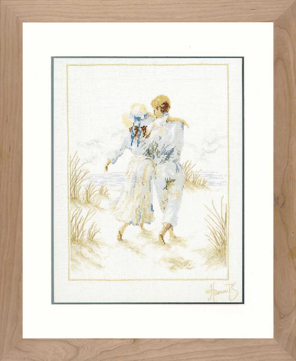 Romance (Linen) Counted Cross Stitch Kit by Lanarte