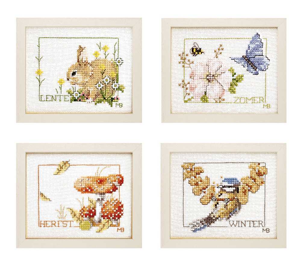 Four Seasons Counted Cross Stitch Kit by Lanarte