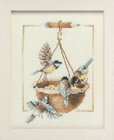 Feeding Dish with Birds Counted Cross Stitch Kit Lanarte