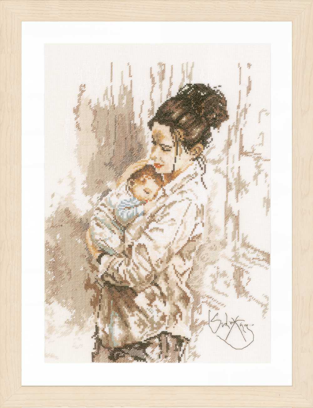 Mother's Love Counted Cross Stitch Kit Lanarte (Evenweave)