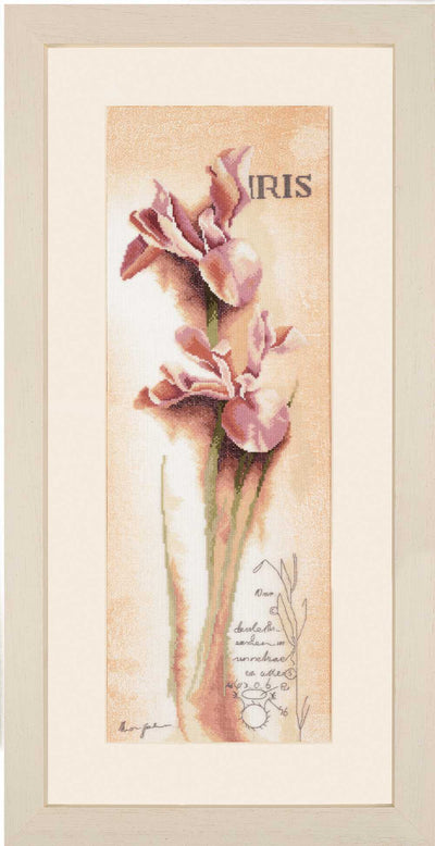 Iris: Botanical (Linen) Counted Cross Stitch Kit Lanarte