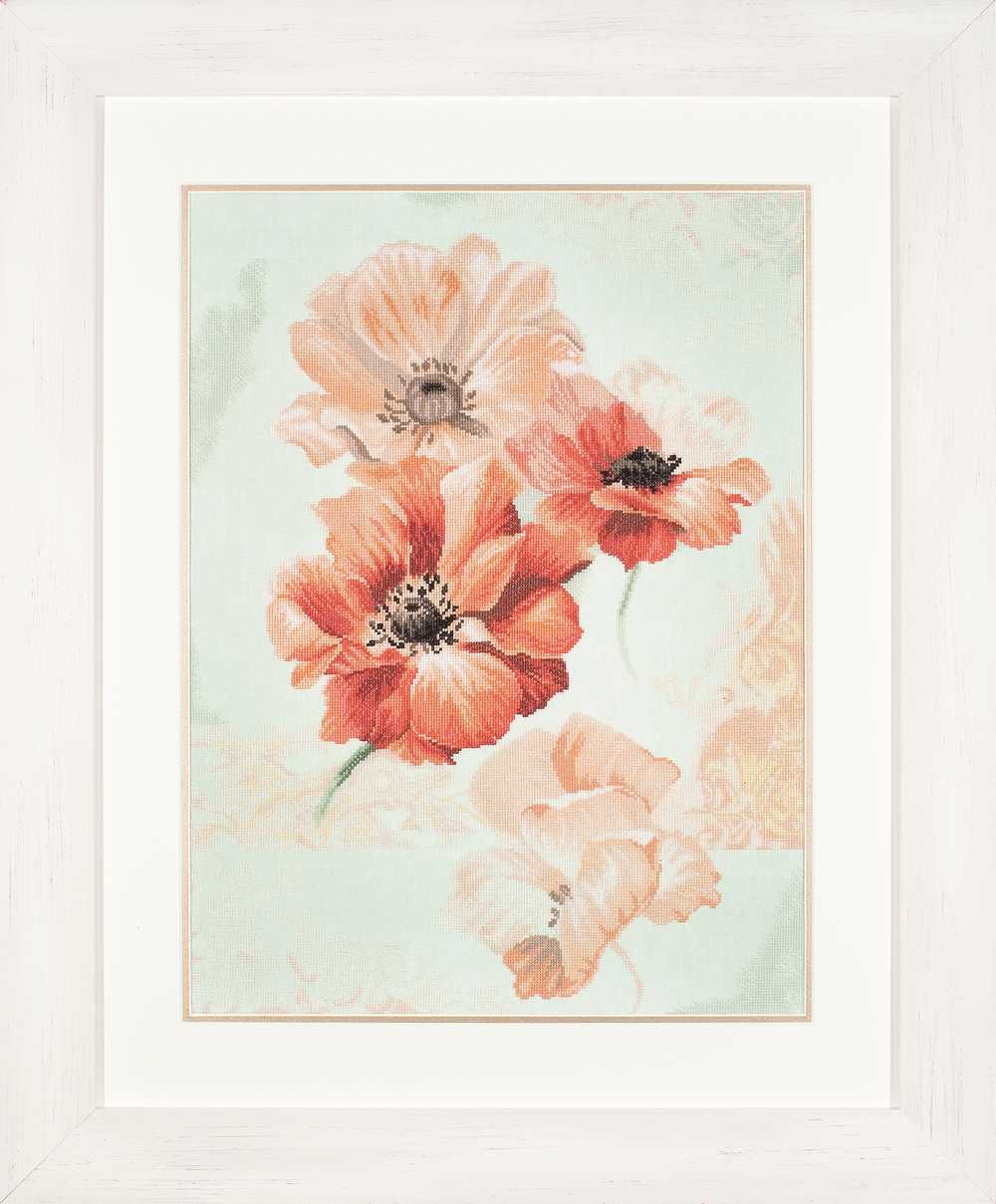 Lanarte Cross Stitch Kit - Sky Anemone (Linen)