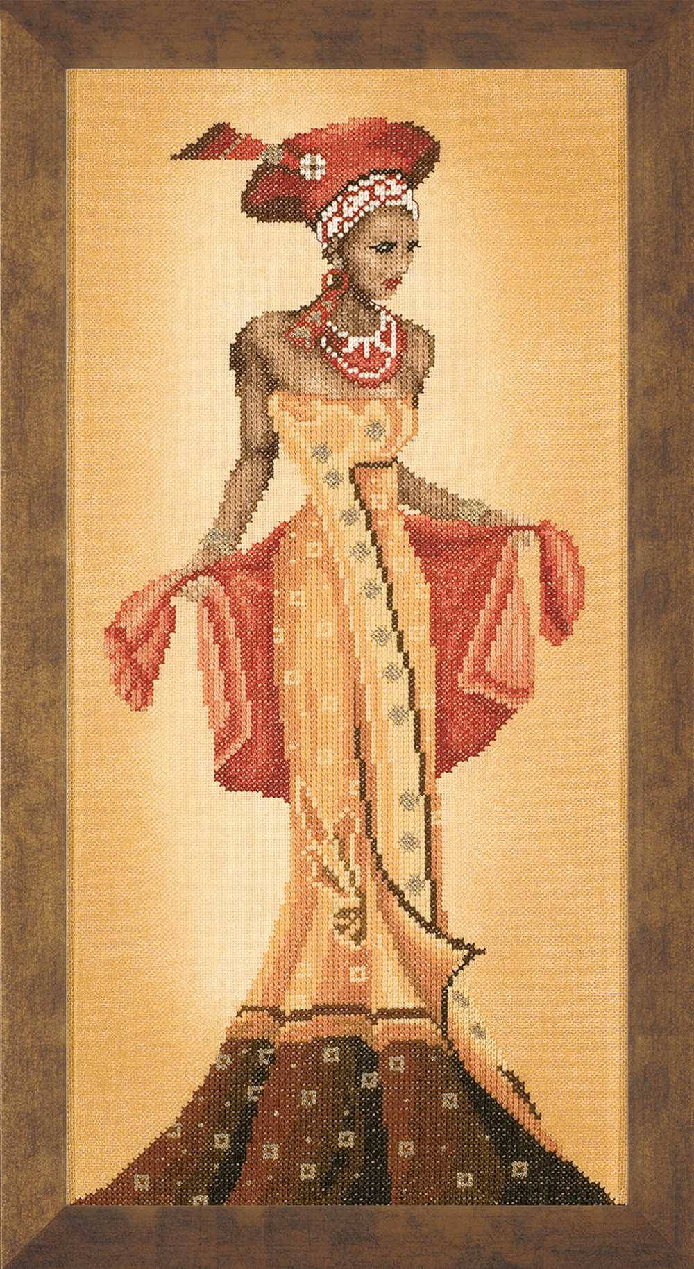 African Fashion I Counted Cross Stitch Kit Lanarte