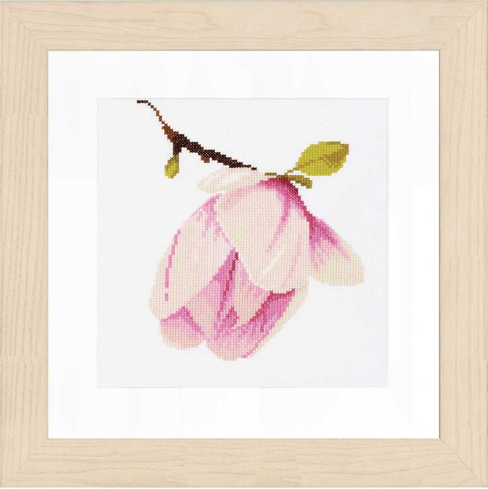 Magnolia Bud (Evenweave) Counted Cross Stitch Kit Lanarte