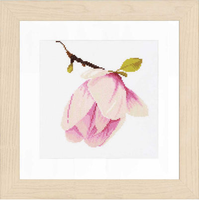 Magnolia Bud (Evenweave) Counted Cross Stitch Kit Lanarte