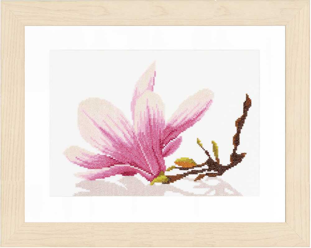 Magnolia Twig (Evenweave) Counted Cross Stitch Kit Lanarte
