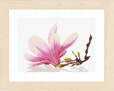Magnolia Twig (Evenweave) Counted Cross Stitch Kit Lanarte